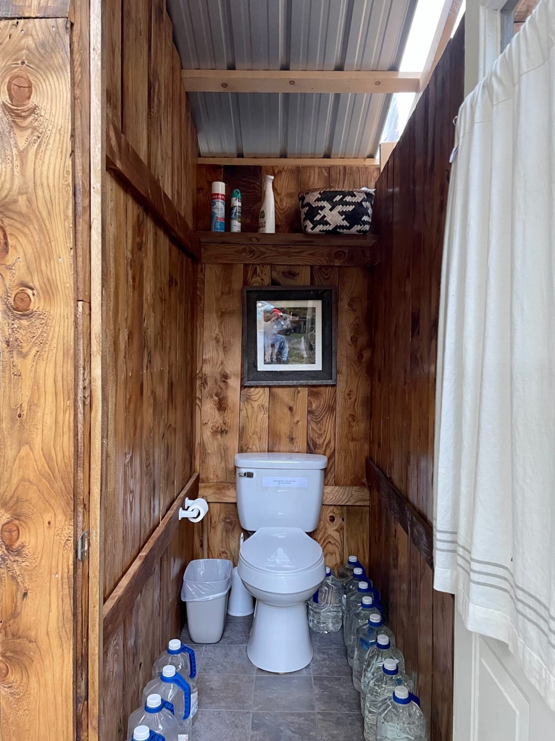 A flush toilet in the woods is here!