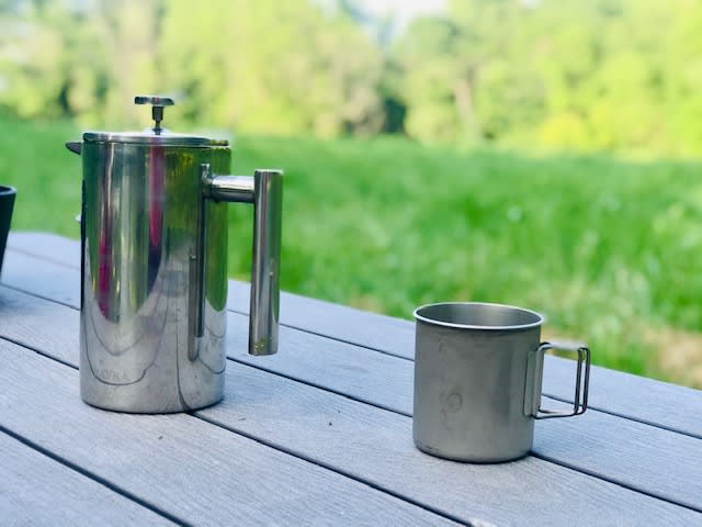 Enjoy a peaceful coffee at the camp site
