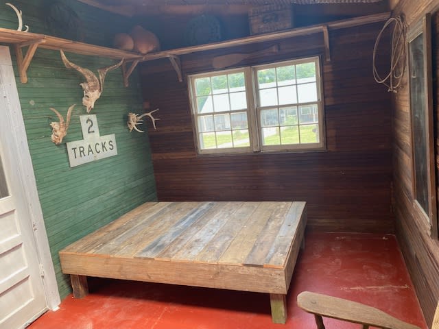 We provide a sleeping platform.  Bring your camp pad, air mattress, favorite pillows, blankets and get cozy in the carriage house.