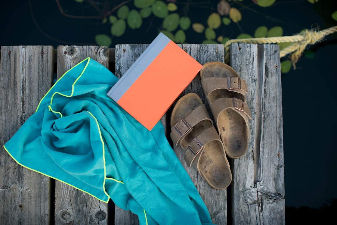 Sitting at the dock, cooling off our feet in the pond, and reading a good book to the background sounds of frogs and birds was pretty heavenly!