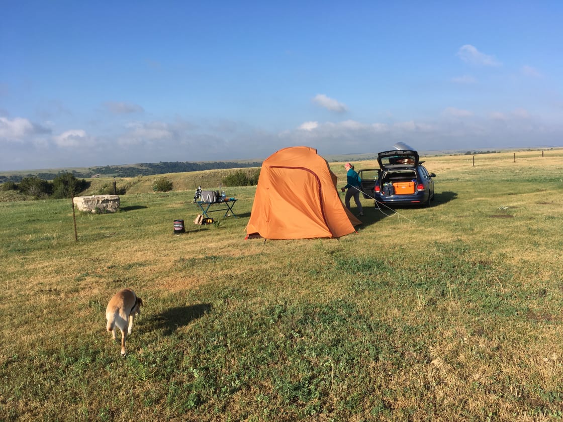 Wide open camping.