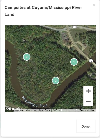 Map of the 3 sites.
1 and 2 are accessible to AWD vehicles. Site 3 is accessible to ATVs, bikes, and by walking. 