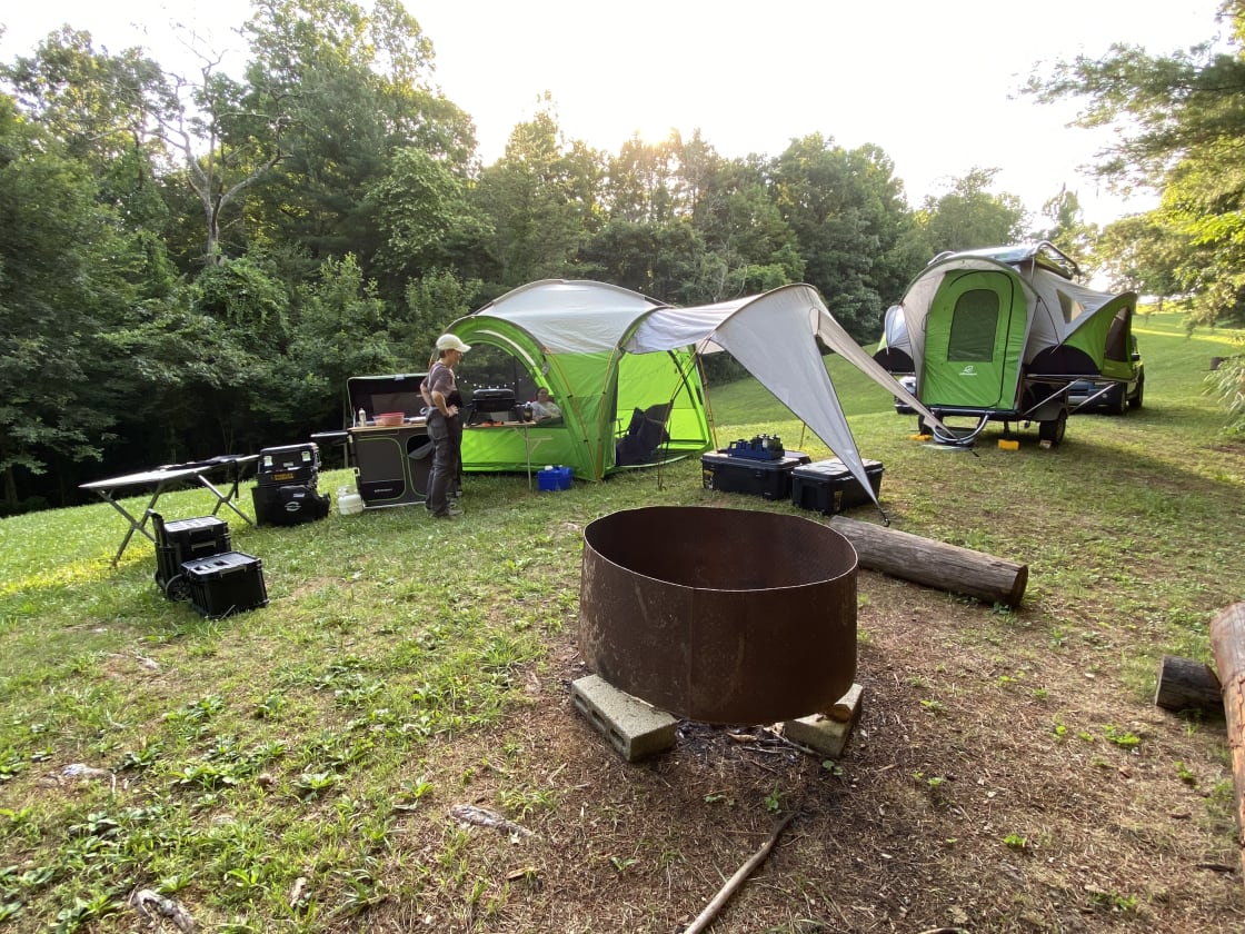 Our camp set up on site