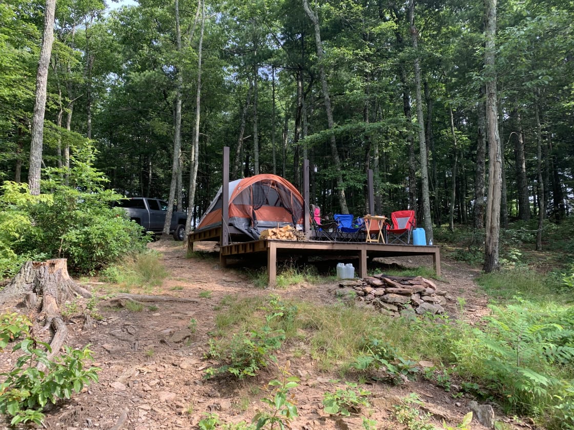 Remote Mountain Camping Platform