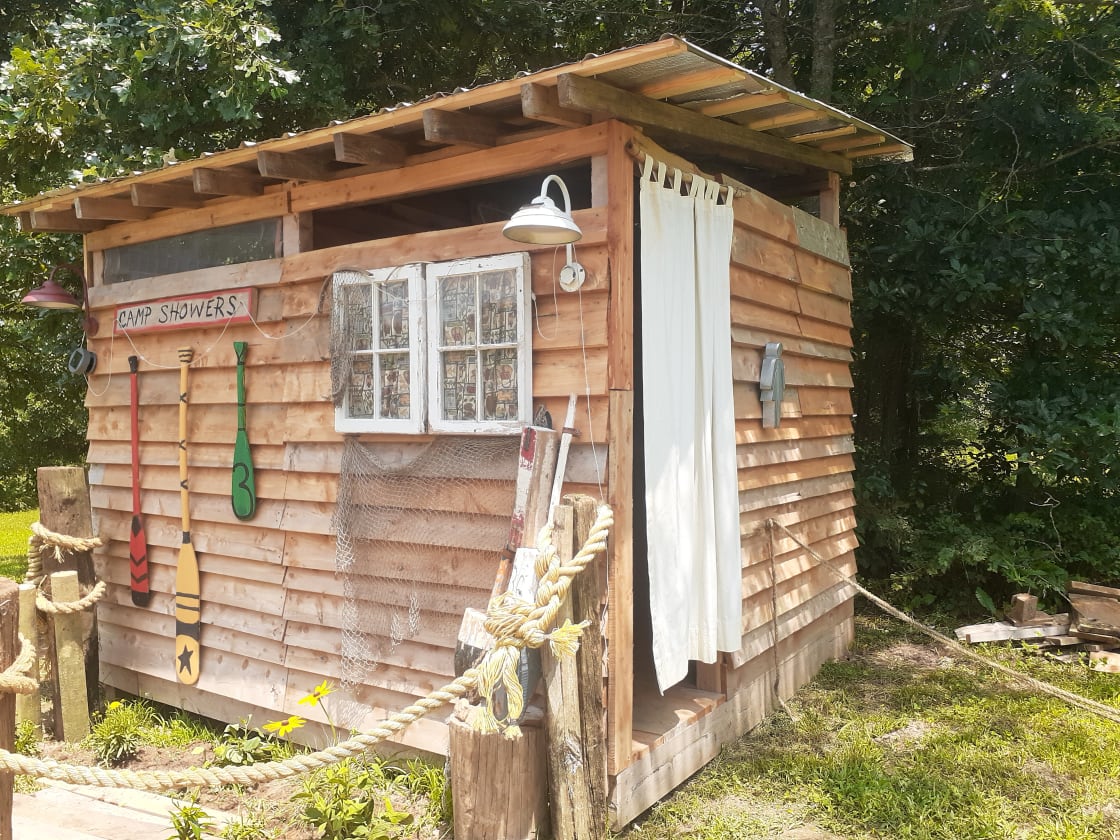 Brand new cedar shower house