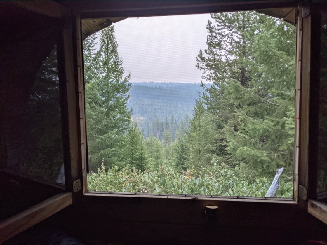 View from inside cabin