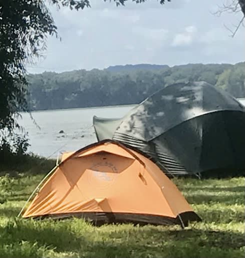 Primitive camping, especially beautiful out on the secluded peninsula 