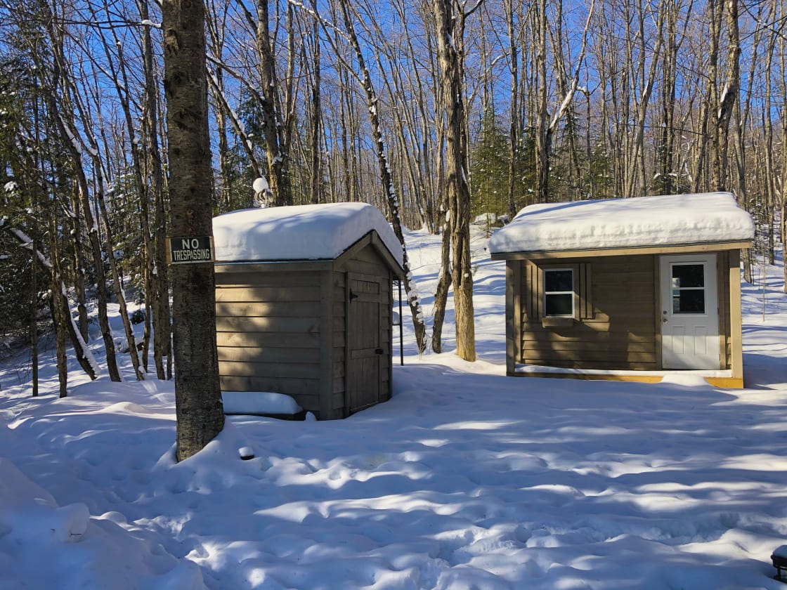 Beautiful here in the winter too. Stay tuned, the cabin will be rented out too once the interior is finished.