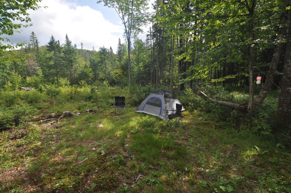 1st campsite option closest to fire pit and outhouse