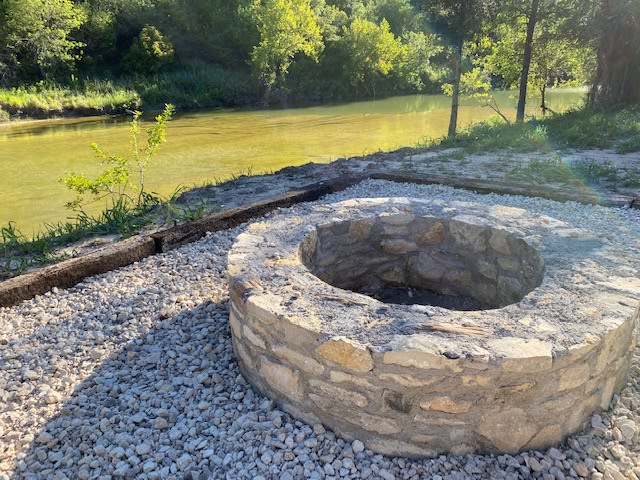Fire Pit Seating Are Overlooking the Paluxy River - Site 2