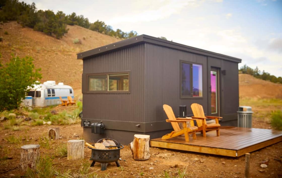 The Rainbow connection is a well designed tiny home we purchased new in 2021 and put it out on our land.  We love the simplicity of this tiny home.