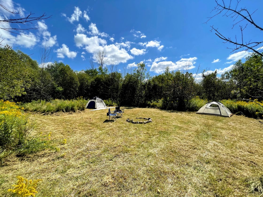 "Big Grapeline" (4B) is the companion site to "Little Grapeline" and is just around the bend. Big G offers more space at 50'x60' and lots of sunshine. (Camping gear not included with site rental.)