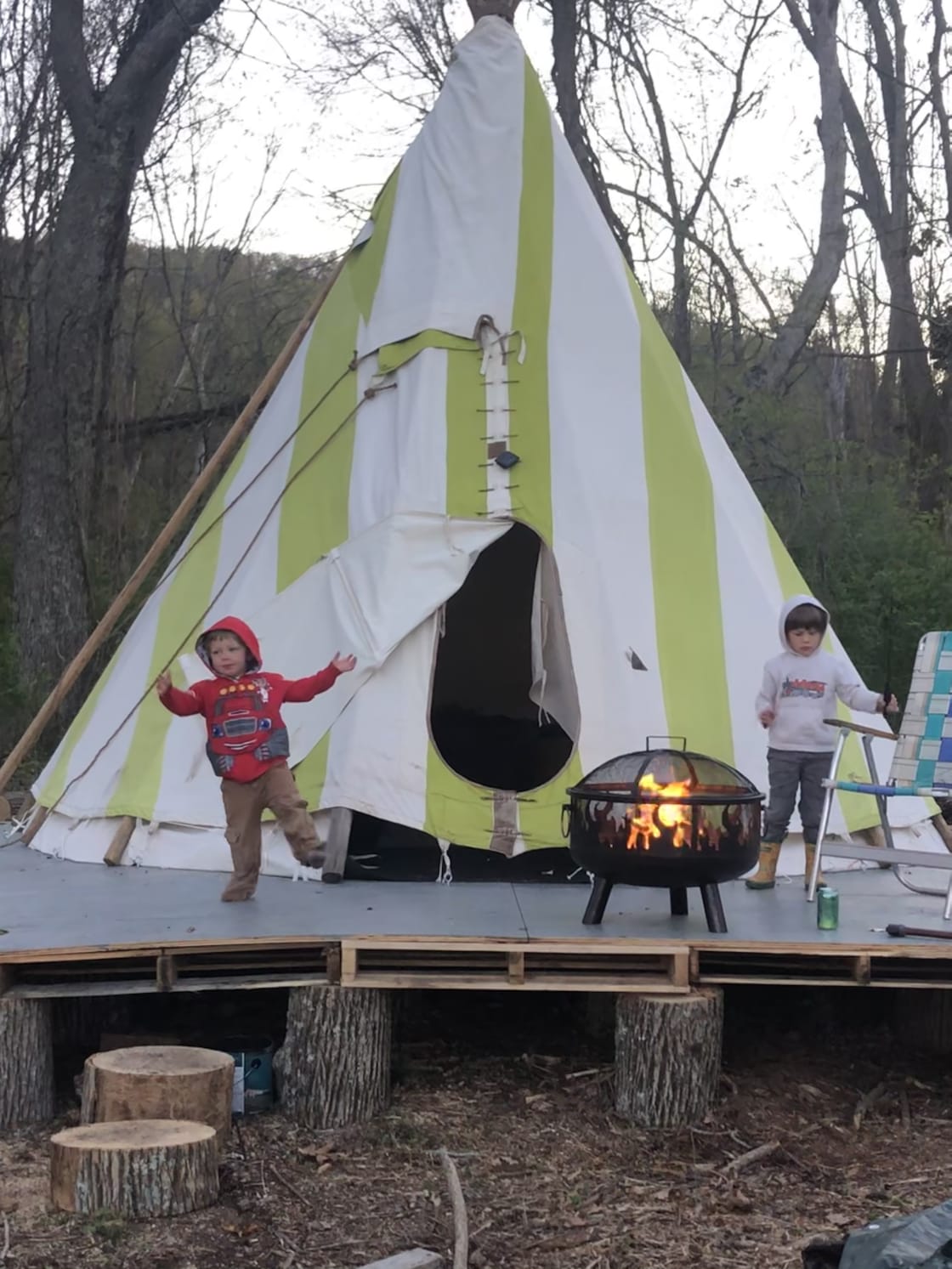 Tipi on the Ct River