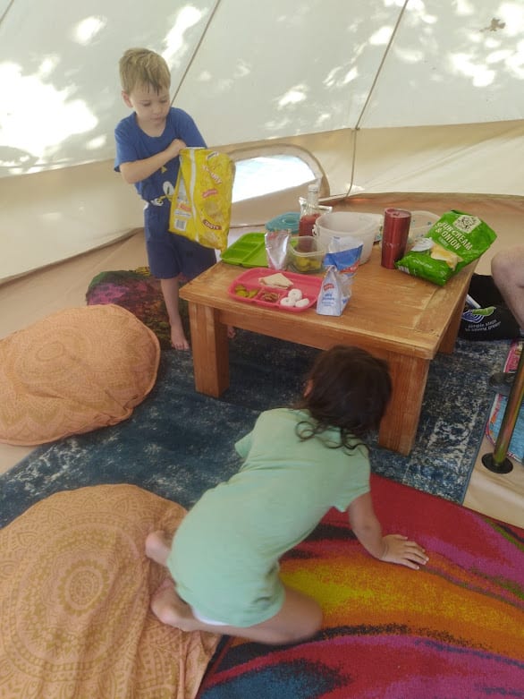Yurt picnic.