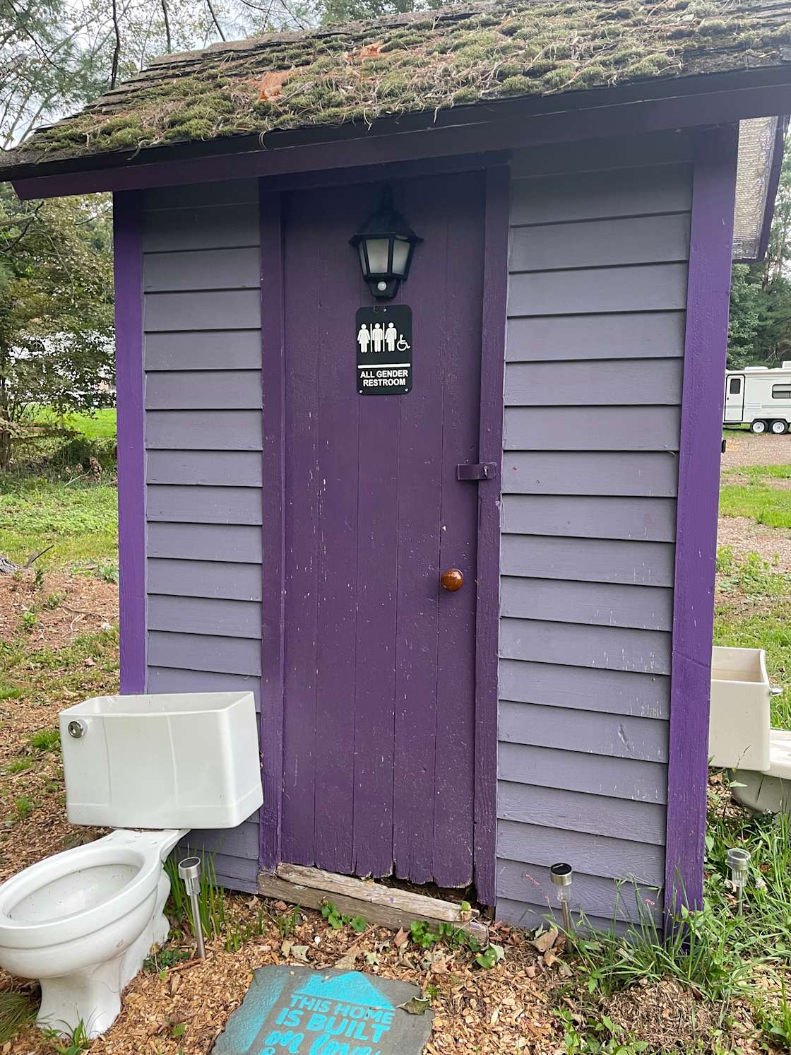 Outhouse. Shared with others if on site 