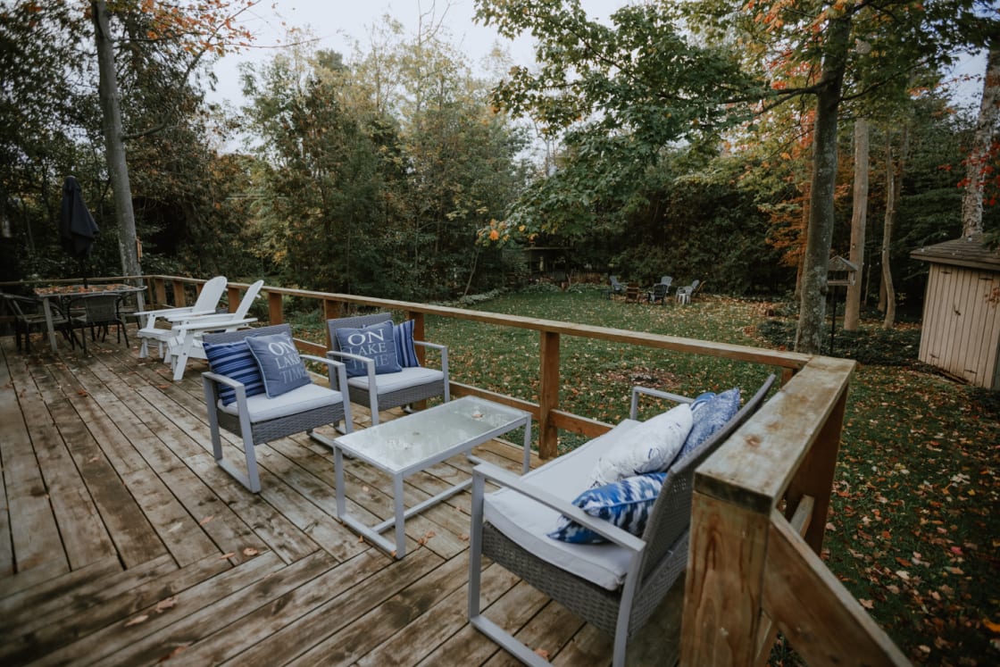 Get cozy on the deck!