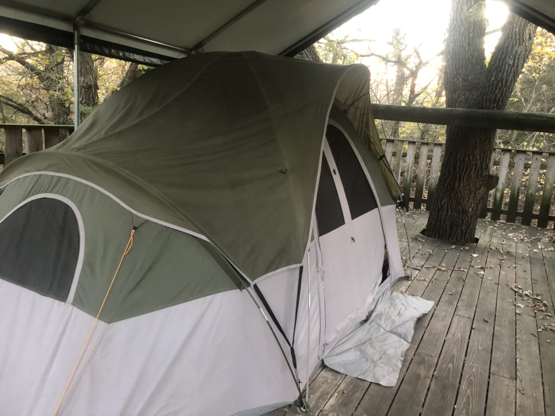 The treehouse tent is the perfect low maintenance hideaway.