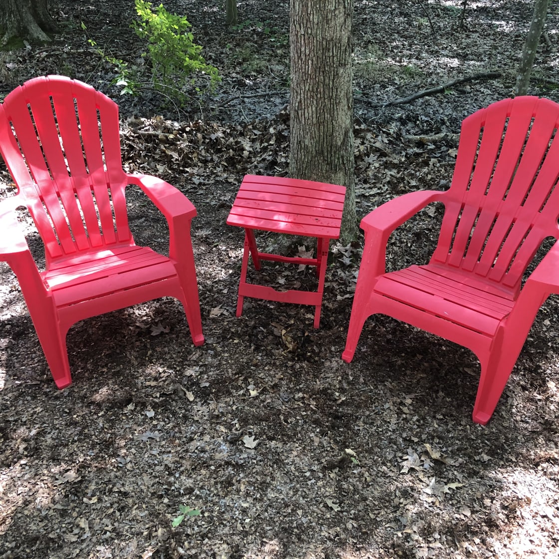 Site includes chairs and table