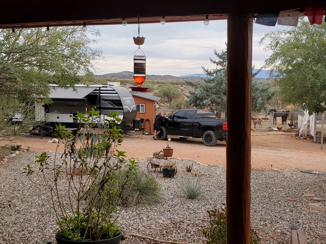 The RV spot as seen from the house.