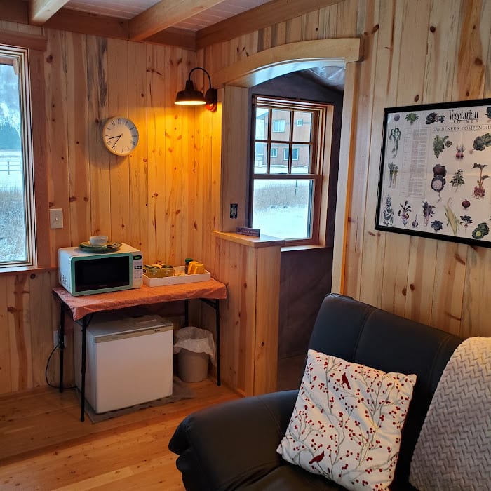 Interior of Cabin and galley/bath