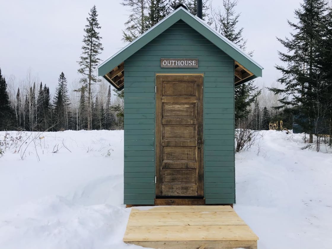Private outhouse.