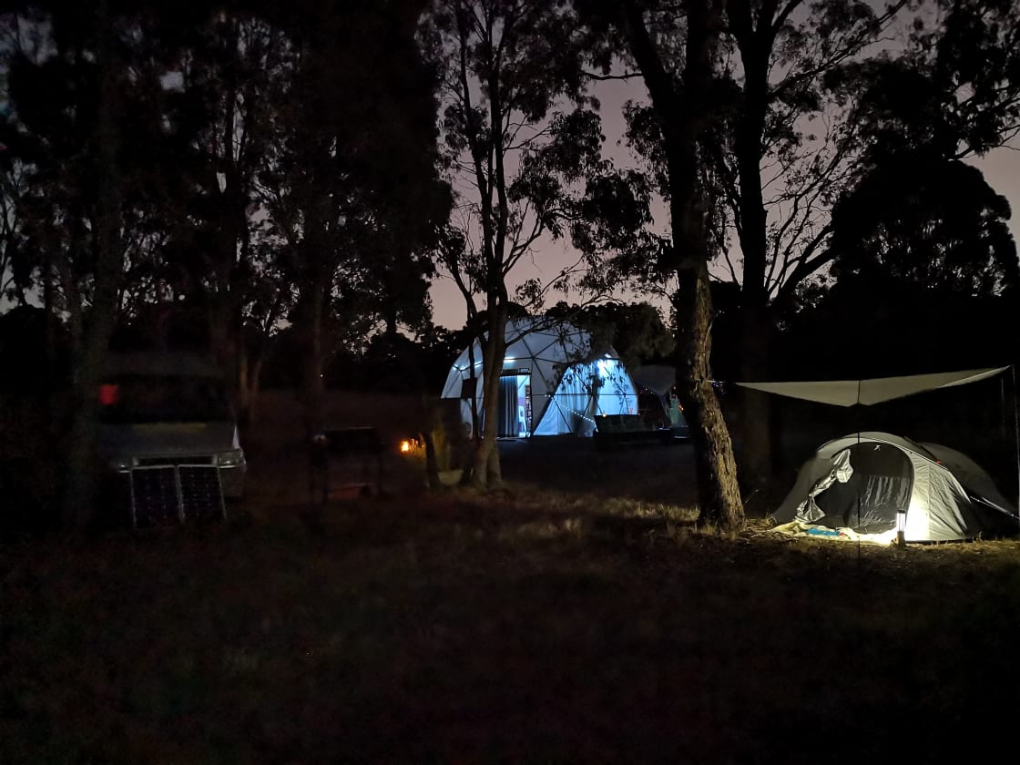 The camp at night