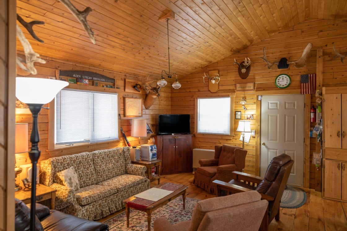 Cozy, rustic living room.