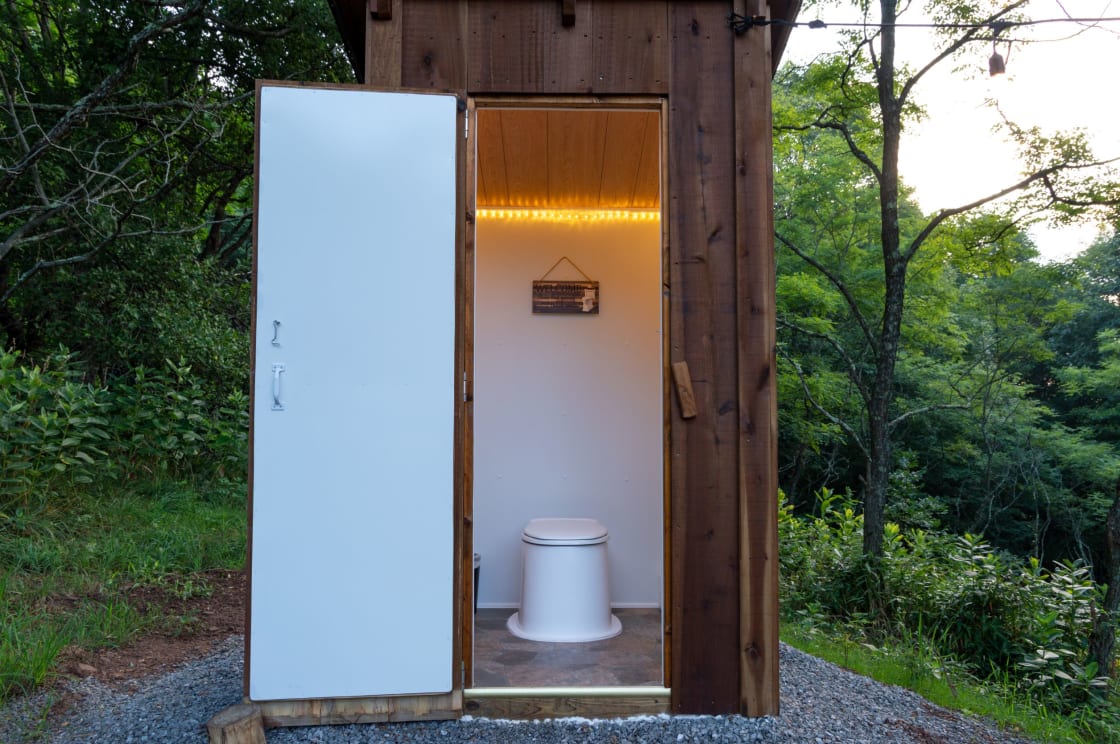 We think you'll find this the nicest outhouse you ever saw! (: 