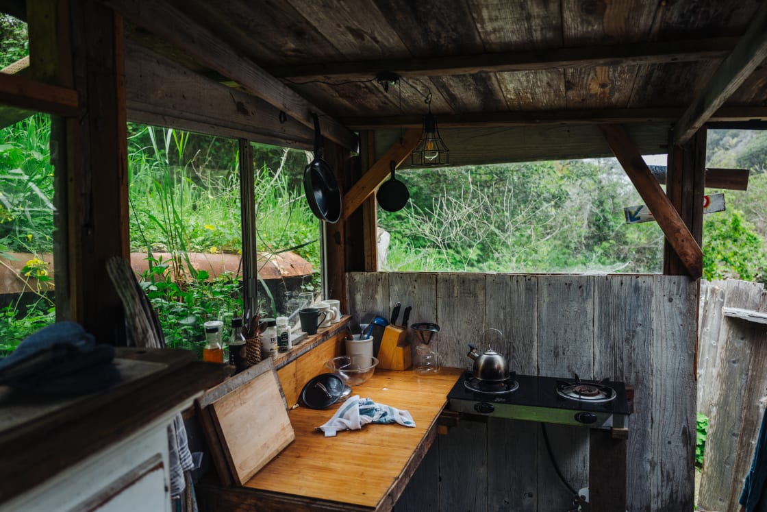There's a great little kitchen nook available on the property.