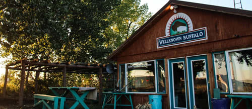 Cafe/Coffee House/Native Art Gift shop at nearby Wellknown Buffalo Living Culture Camp!