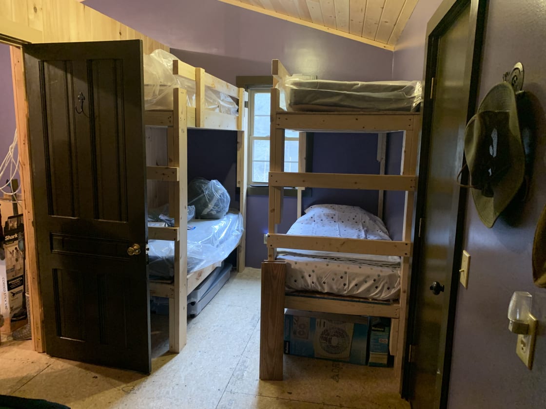 Cabin's bunk room