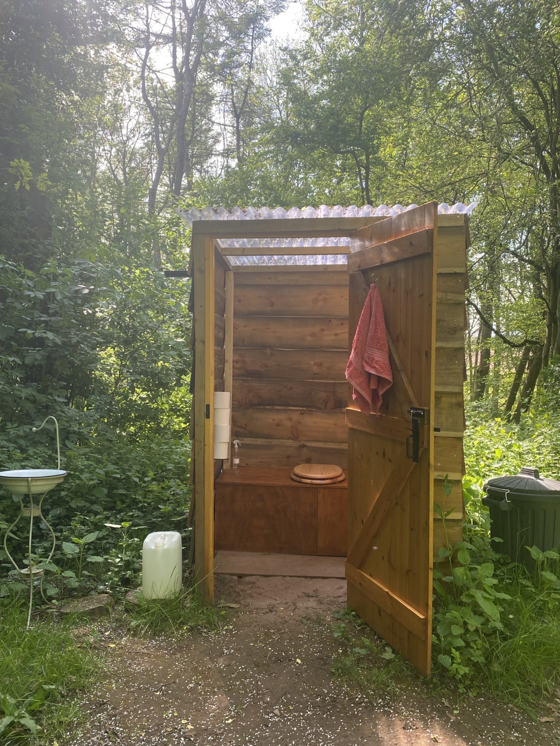Your own compost toilet 10 meters away from your tent
