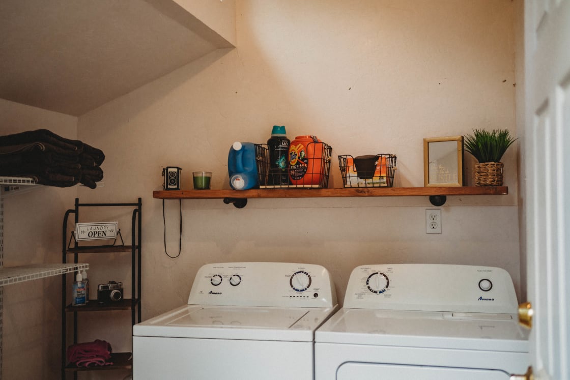community laundry room located on the property 