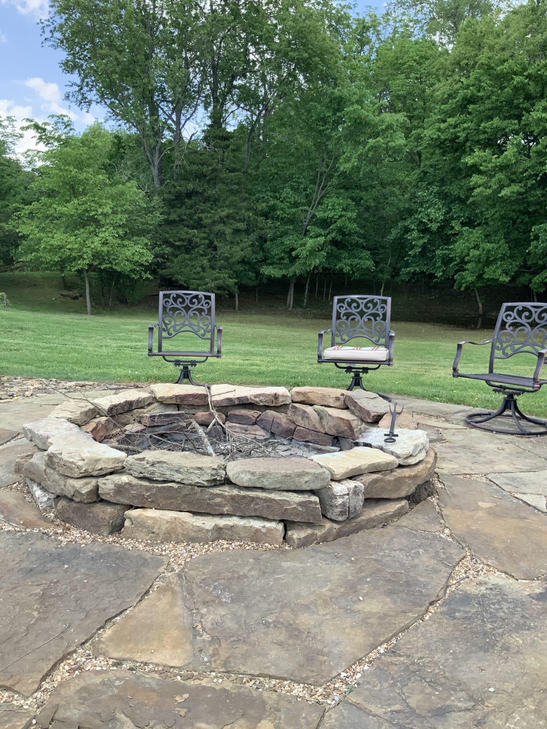 Fire pit when conditions are not dry