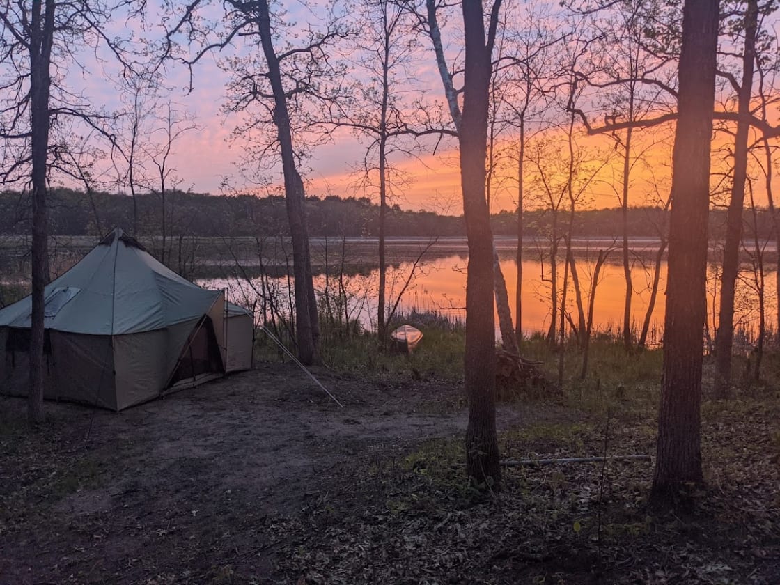 Hay Lake Safari Tent and Hammocks