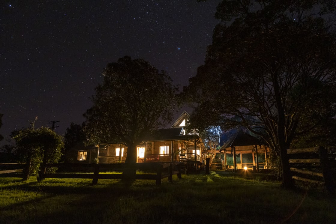 The ranch under the stars. 