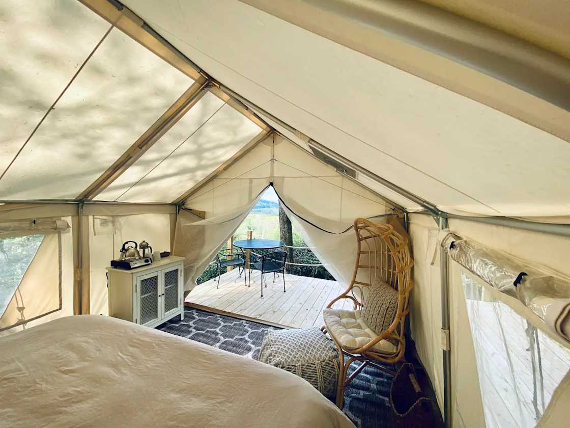 Glamping in Pisgah. Views + privacy