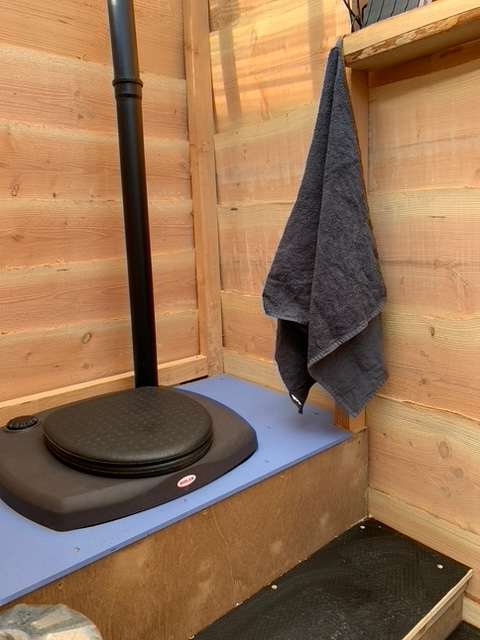 Composting toilet.