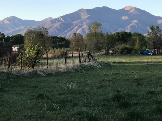 Taos Mountain from your camp.