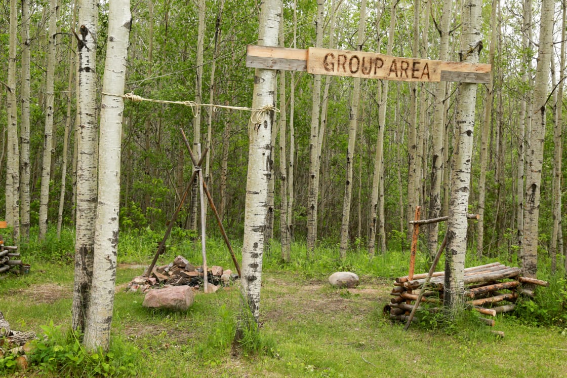 Group fire area for Bannock Roasting