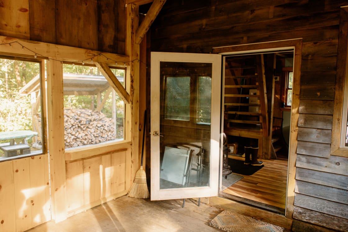 looking back into the tiny house 