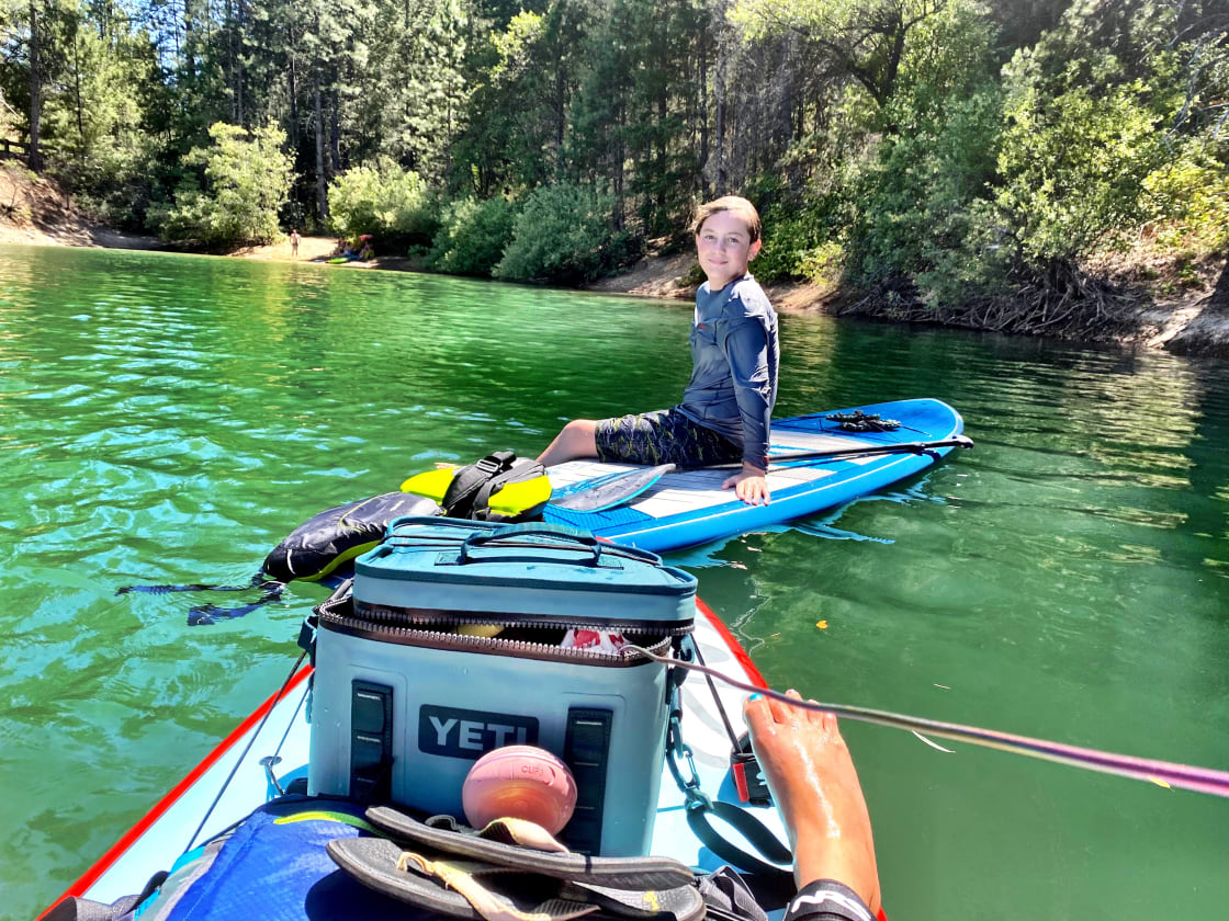 Paddle Boarding on Rollins Lake. 