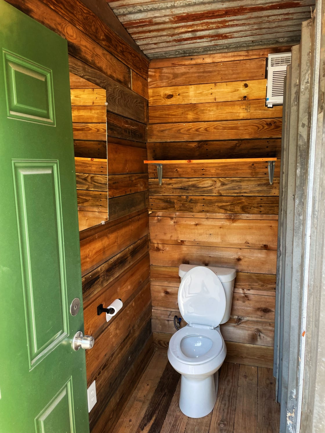 2 stall air conditioned restrooms