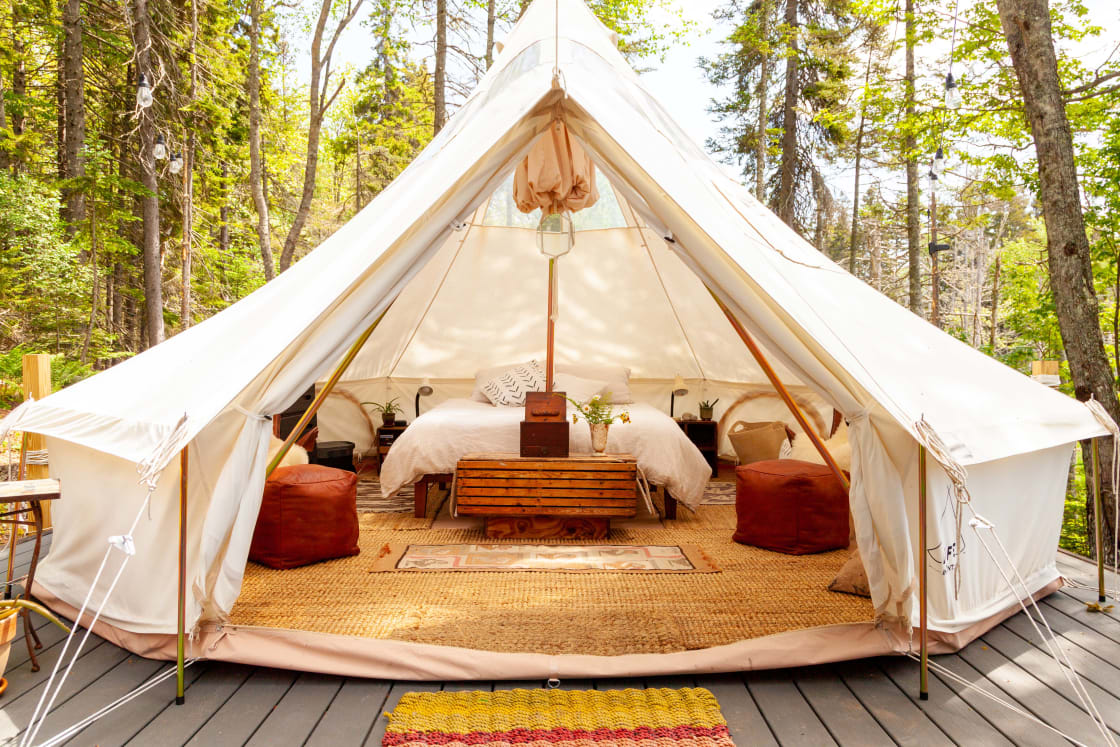 'Life in Tents 16 foot Stargazer Canvas Bell Tent' offers 212 square feet of space!