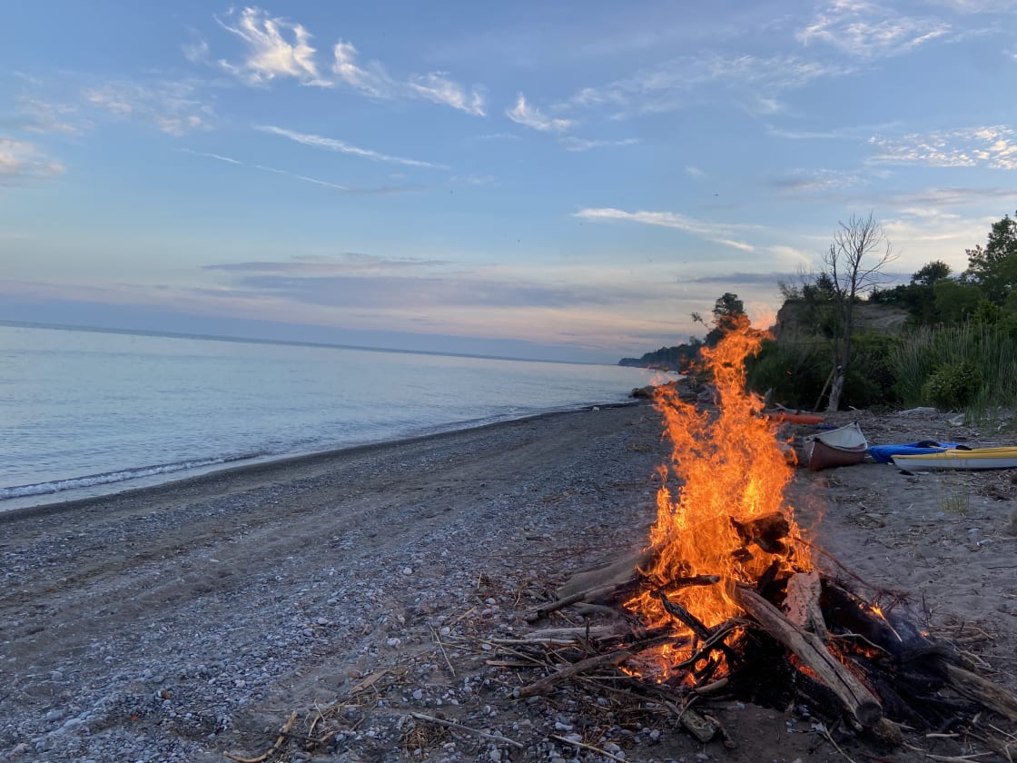 Lake Erie Private Beach Camping