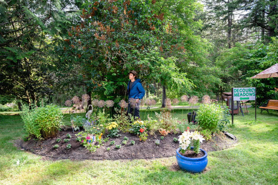 Rod and Joyce have a beautiful garden at the front end of the property