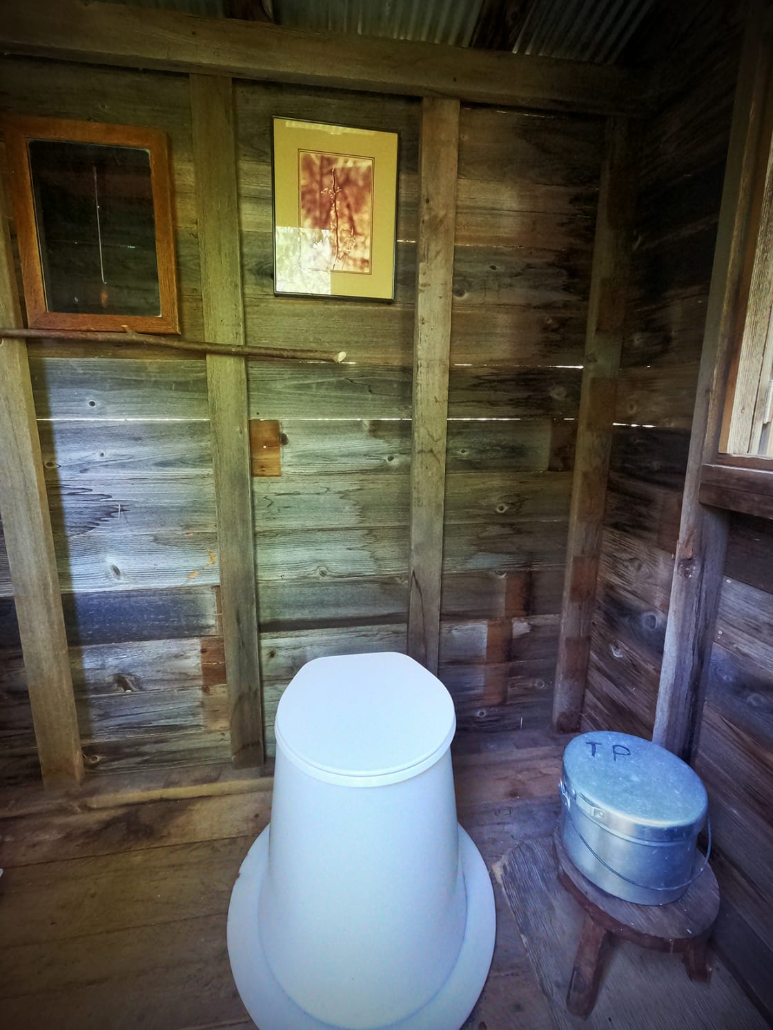 It's an outhouse but it's got its charm.
