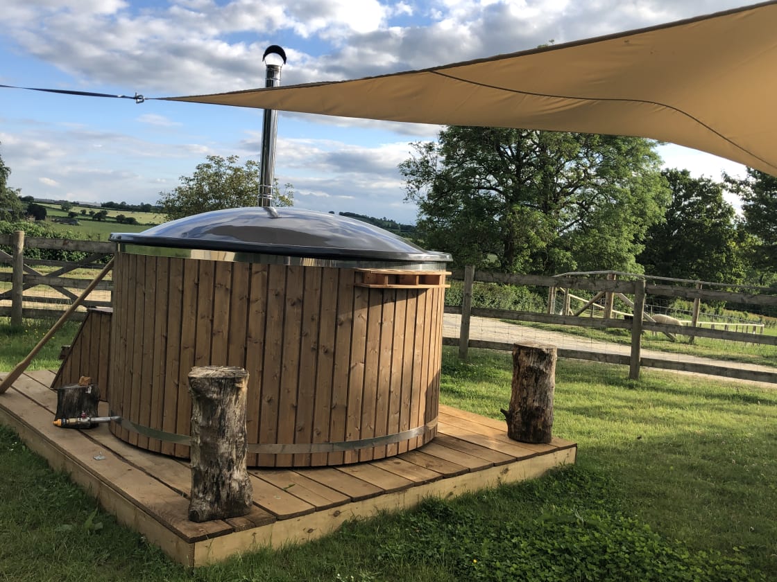 Wood Fired Hot Tub, Relax in Wild Luxury