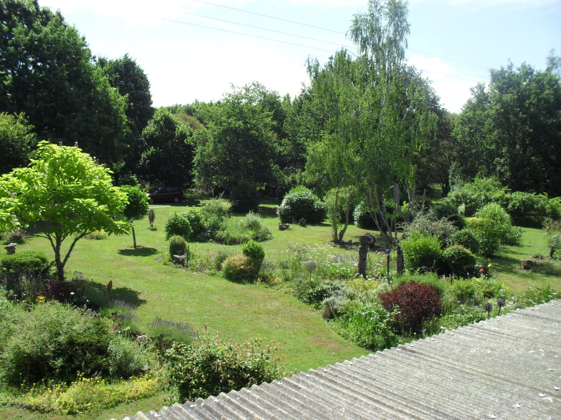 View of the garden at La Ribiere Sud
