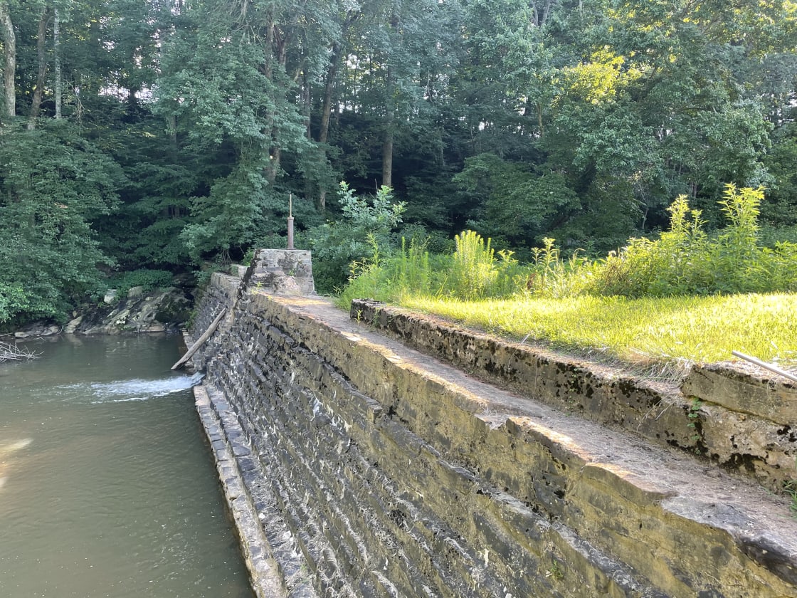 Stone mill dam.